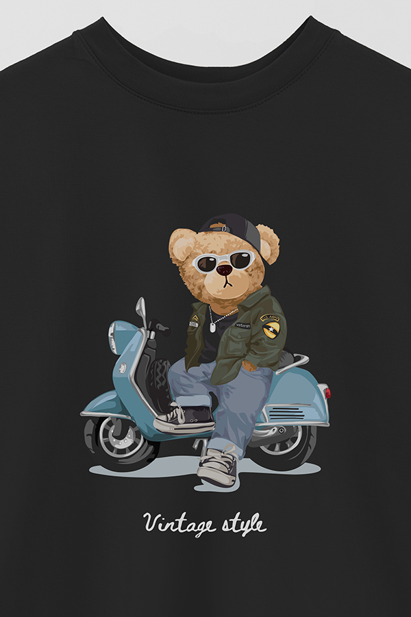 REMERA OVER ESTAMPADA UNISEX TEDDY VINTAGE