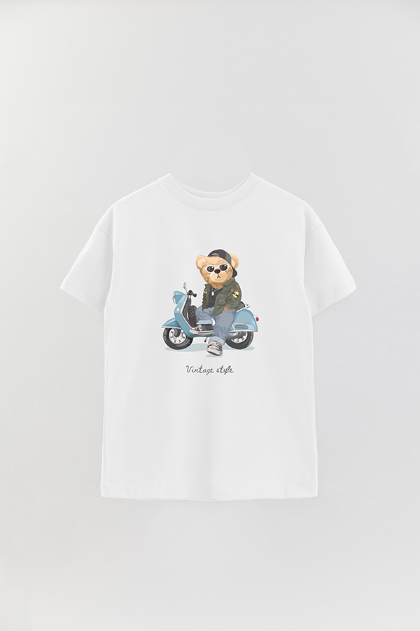 REMERA OVER ESTAMPADA UNISEX TEDDY VINTAGE