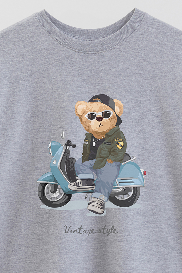 REMERA OVER ESTAMPADA UNISEX TEDDY VINTAGE