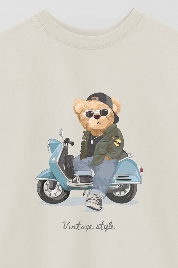 REMERA OVER ESTAMPADA UNISEX TEDDY VINTAGE