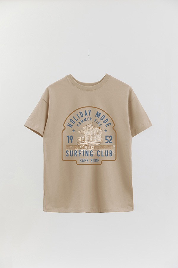 REMERA OVER ESTAMPADA HOLIDAY MODE