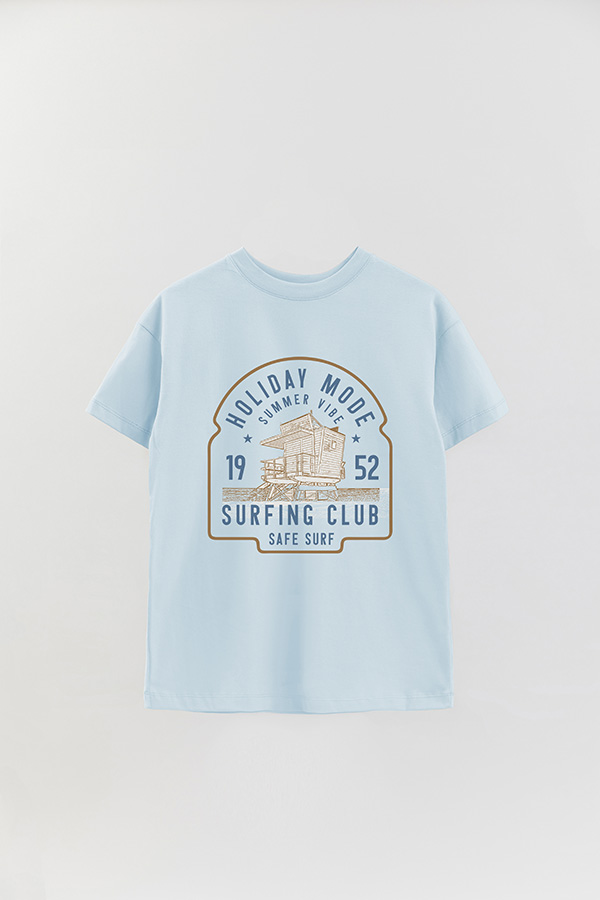 REMERA OVER ESTAMPADA HOLIDAY MODE