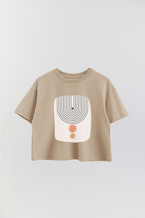 REMERA CROP ESTAMPADA ART 140