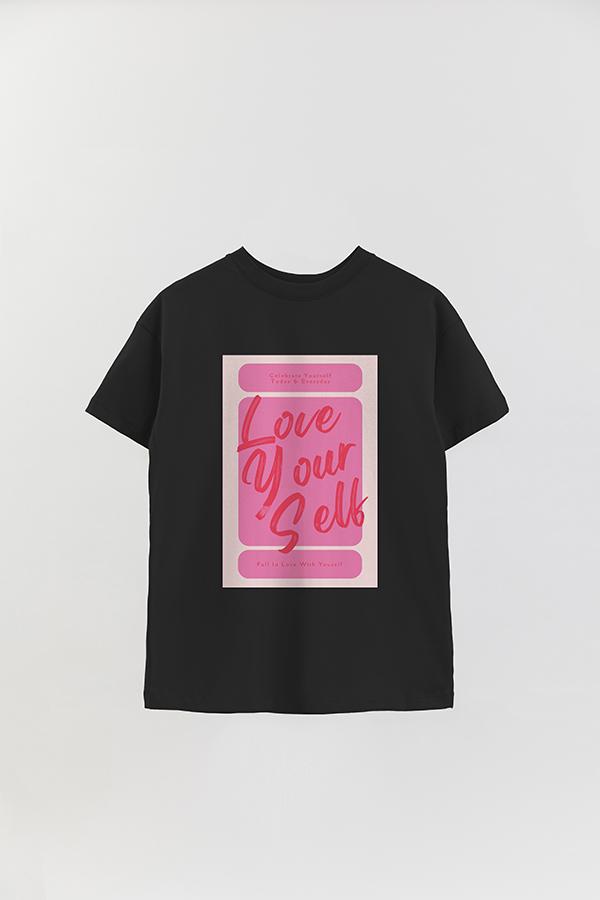 REMERA OVER ESTAMPADA CNV LOVE YOURSELF