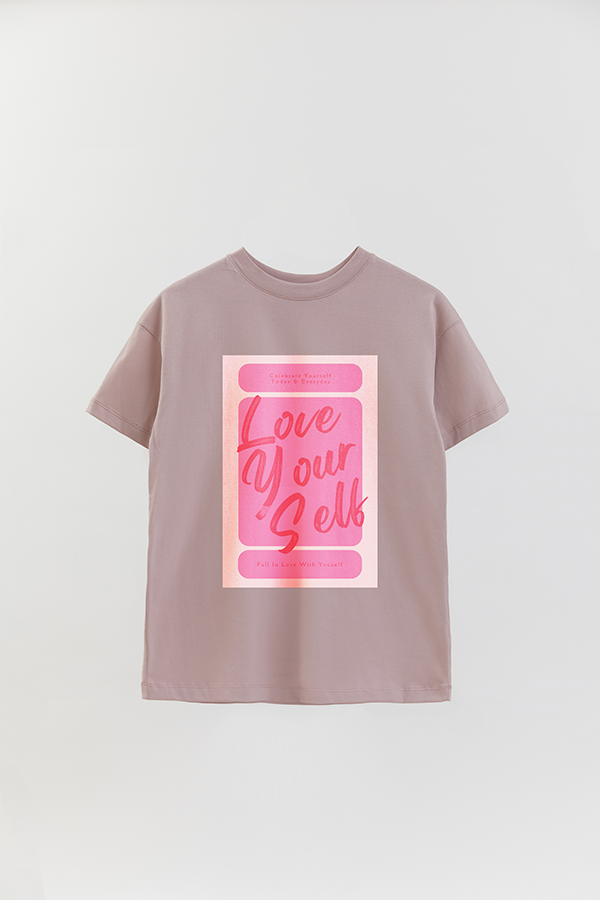 REMERA OVER ESTAMPADA CNV LOVE YOURSELF