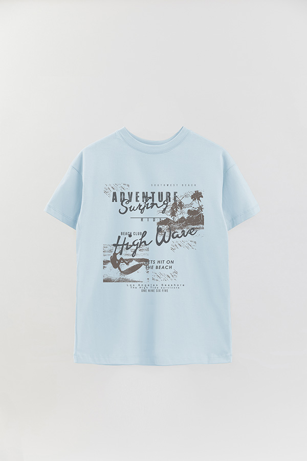 REMERA OVER ESTAMPADA SURF ADVENTURE SURFING