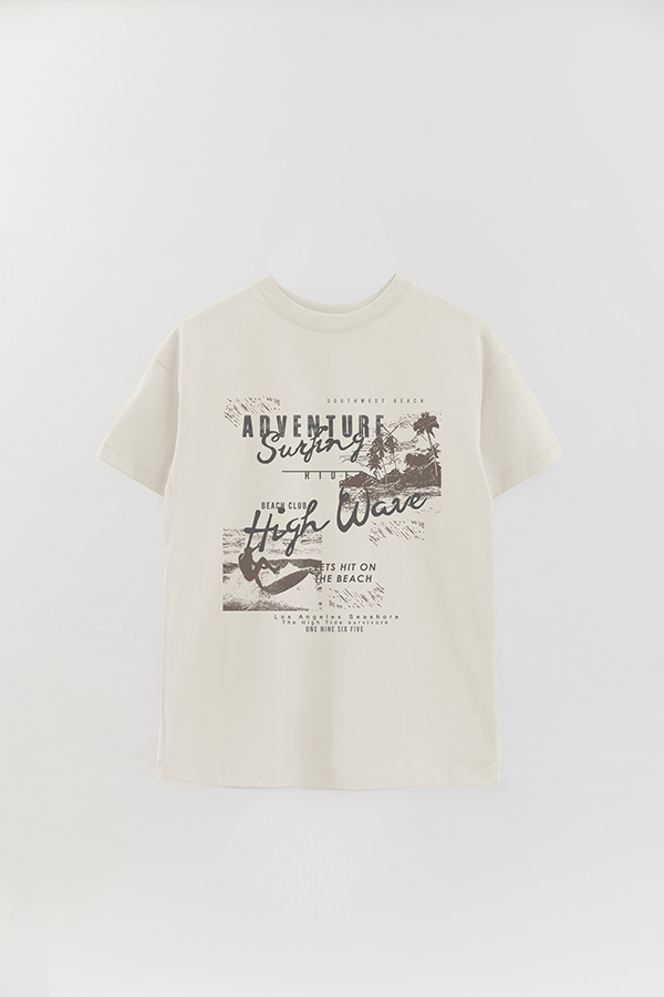 REMERA OVER ESTAMPADA SURF ADVENTURE SURFING