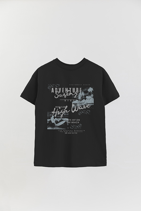 REMERA OVER ESTAMPADA SURF ADVENTURE SURFING