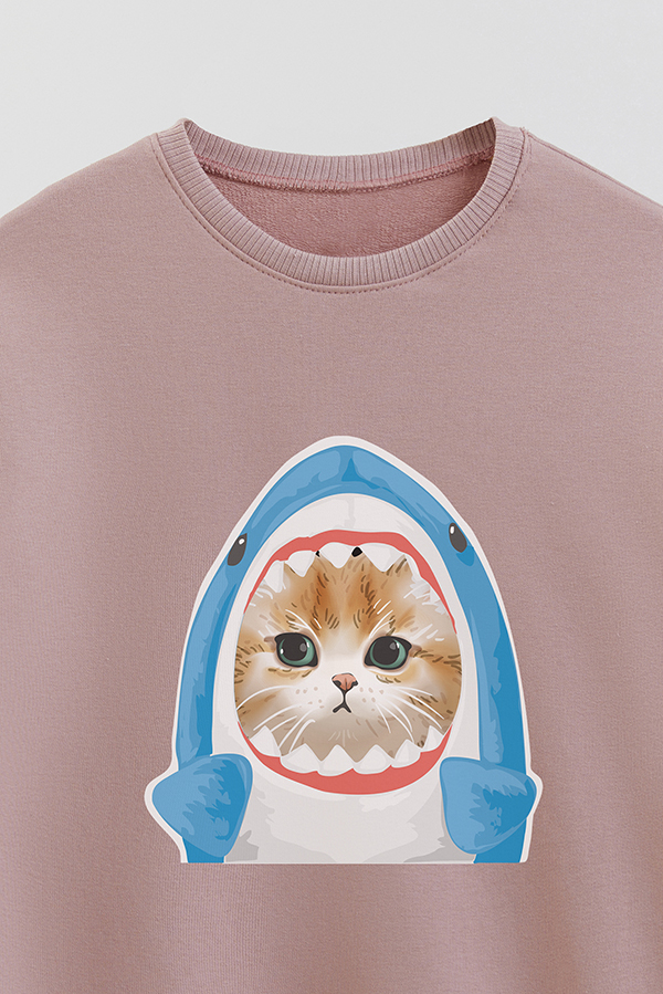 BUZO CREWNECK RUSTICO KITTY DREAMS FREE HUG