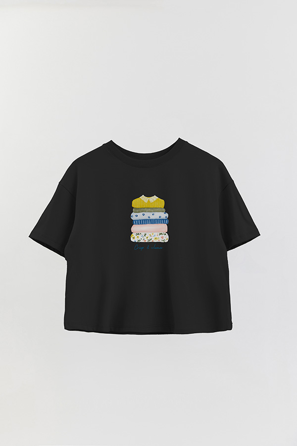 REMERA CROP ESTAMPADA COASTAL CRISP AND CLEAN
