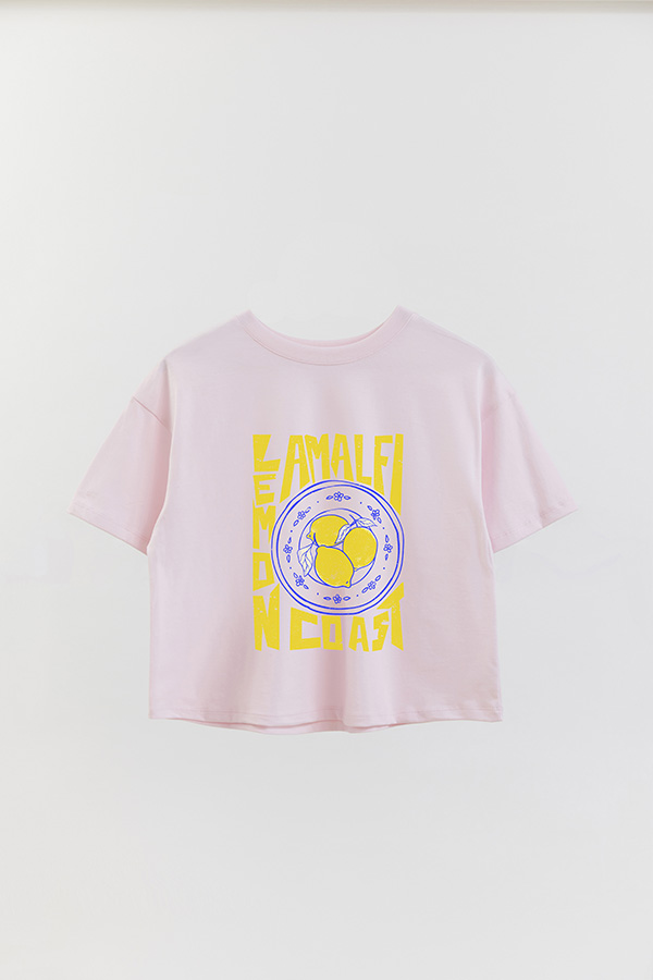 REMERA CROP ESTAMPADA LEMON AMALFI 1