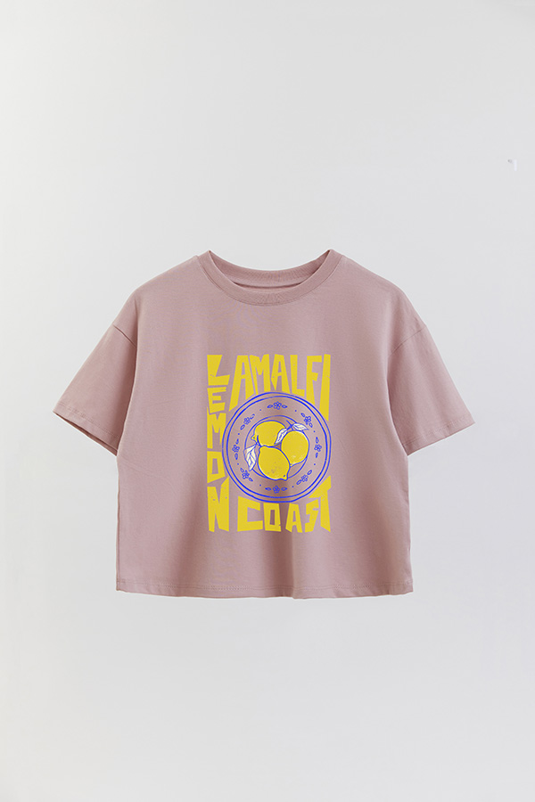 REMERA CROP ESTAMPADA LEMON AMALFI 1