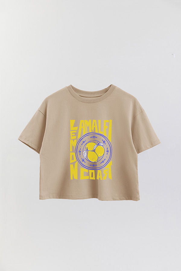 REMERA CROP ESTAMPADA LEMON AMALFI 1