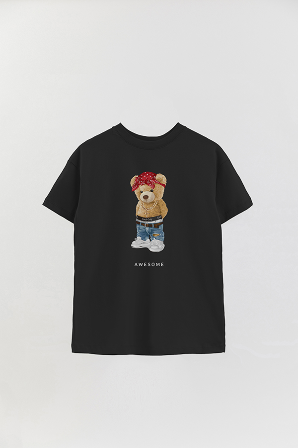 REMERA OVER ESTAMPADA UNISEX TEDDY AWESOME