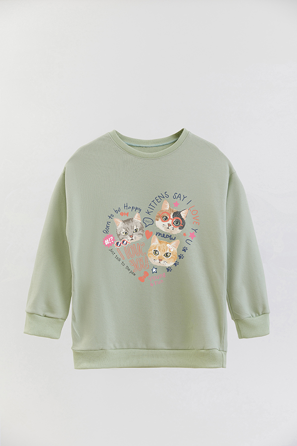 BUZO CREWNECK RUSTICO KITTY DREAMS YOUNG AND FUN