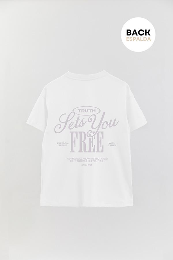 REMERA OVER ESTAMPADA UNISEX ESPALDA FREE