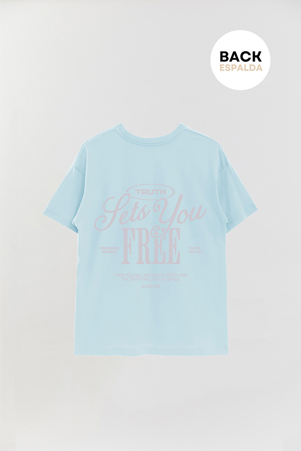 REMERA OVER ESTAMPADA UNISEX ESPALDA FREE