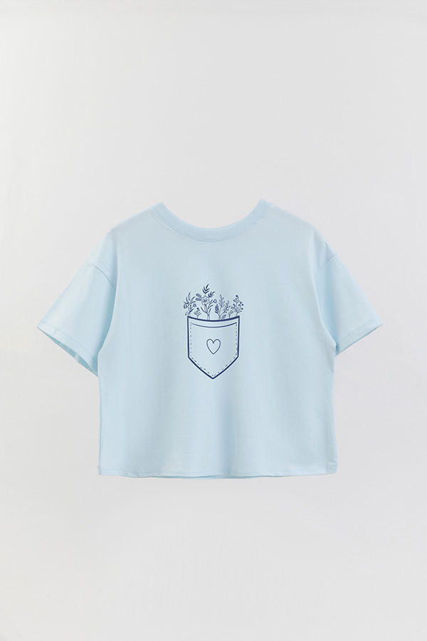 REMERA CROP ESTAMPADA BL WILDFLOWERS