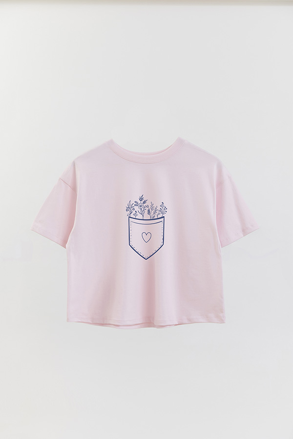 REMERA CROP ESTAMPADA BL WILDFLOWERS