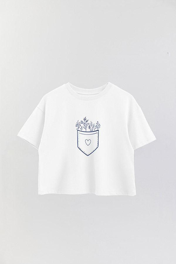 REMERA CROP ESTAMPADA BL WILDFLOWERS