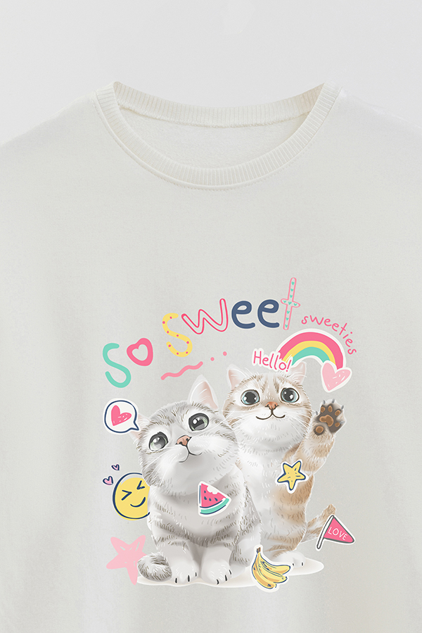 BUZO CREWNECK RUSTICO KITTY DREAMS SO SWEET