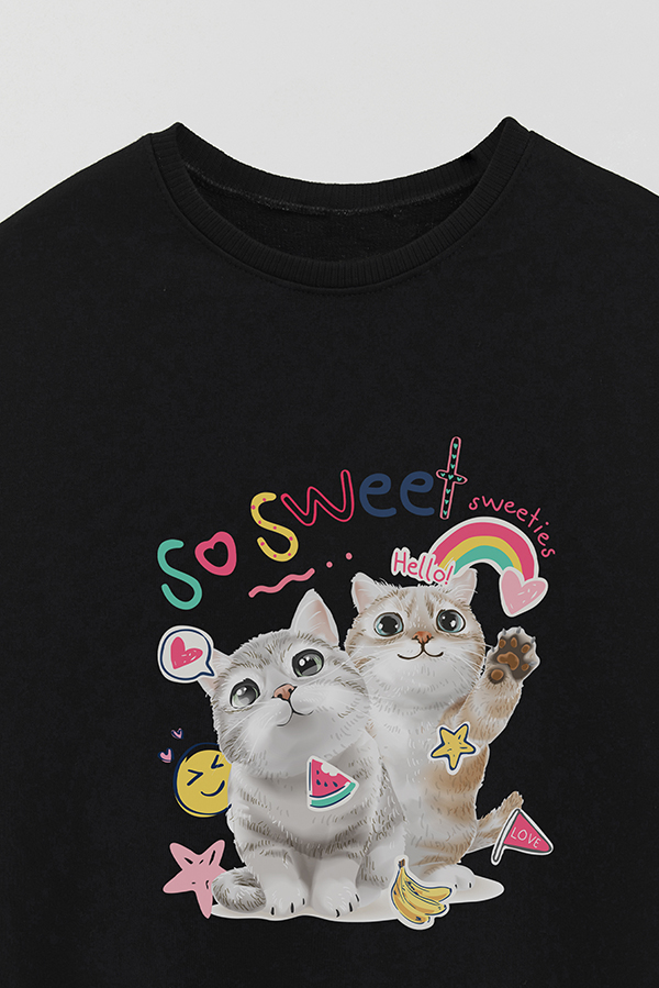 BUZO CREWNECK RUSTICO KITTY DREAMS SO SWEET