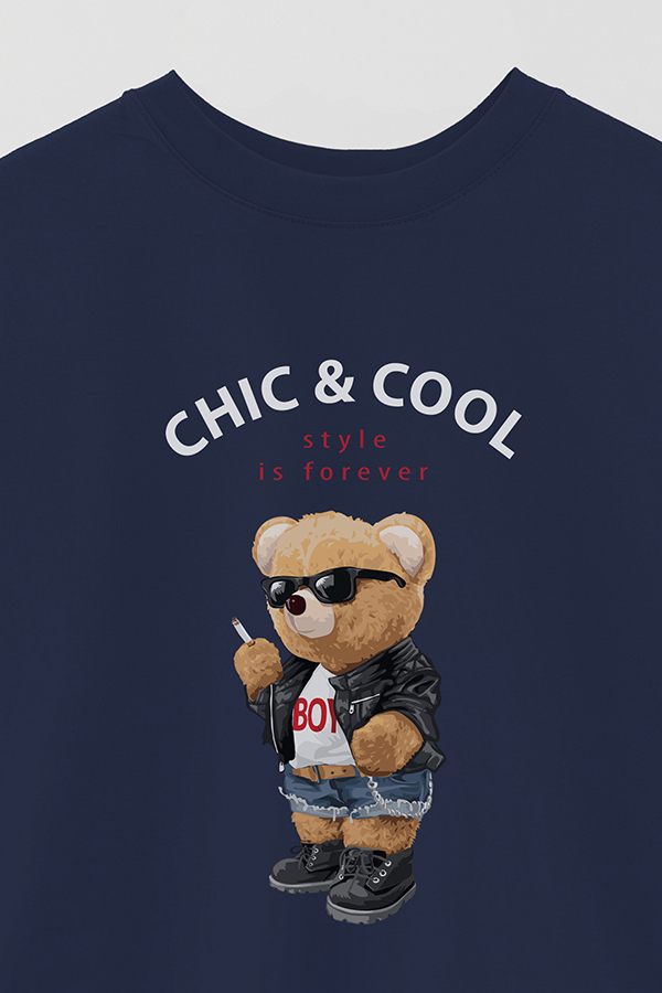 REMERA OVER ESTAMPADA UNISEX TEDDY CHIC AND COOL