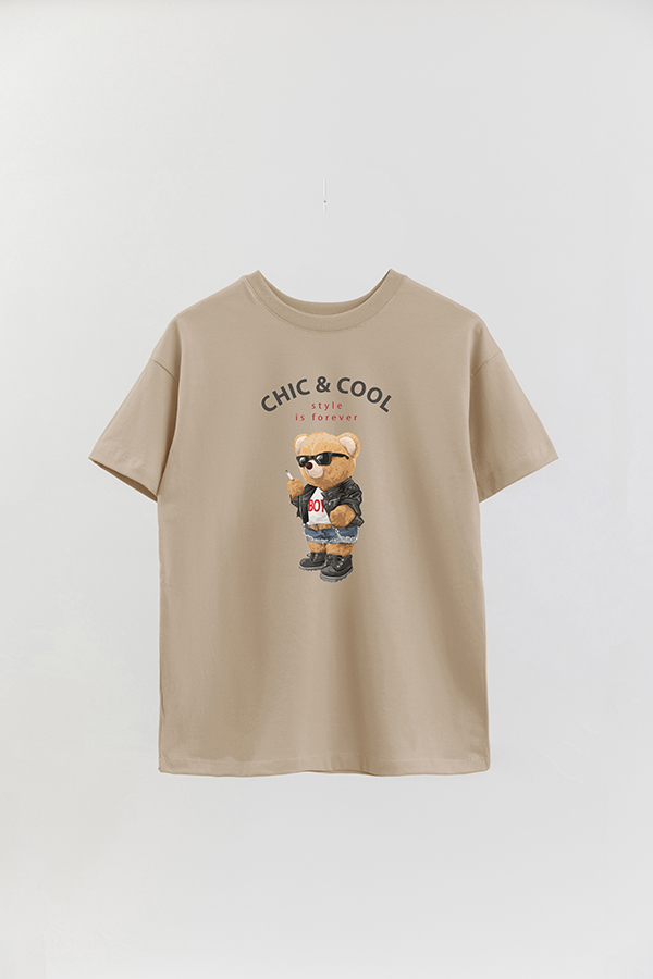 REMERA OVER ESTAMPADA UNISEX TEDDY CHIC AND COOL