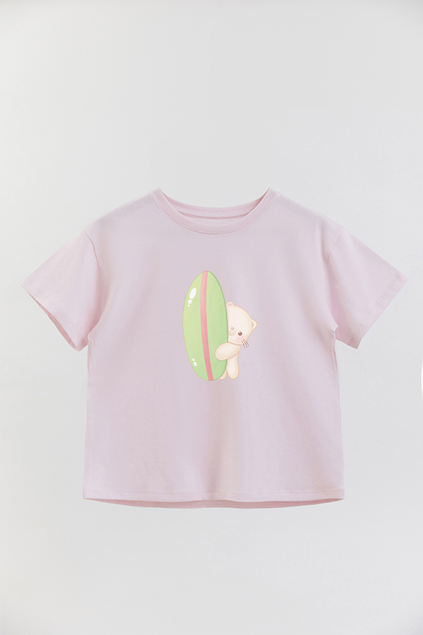 REMERA GIRL OVER SUMMER CAT SURFER