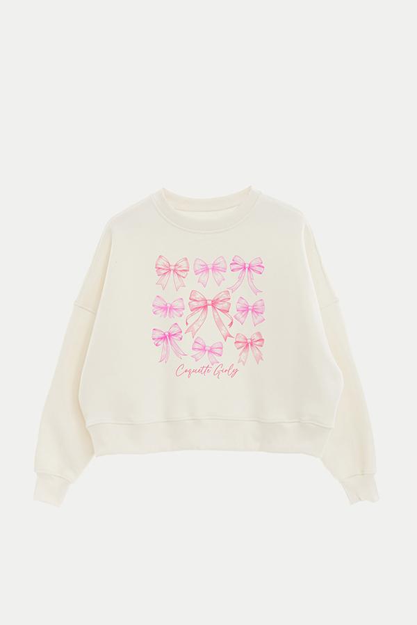 BUZO CROP ESTAMPADO COQUETTE GIRLY