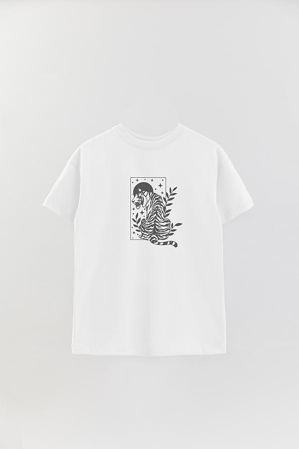 REMERA OVER ESTAMPADA TGR MOON TIGER
