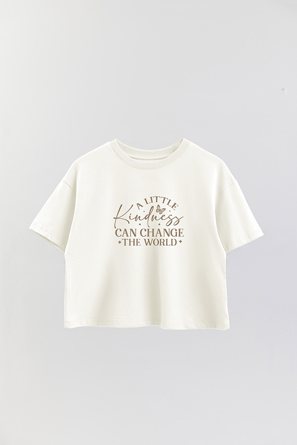 REMERA CROP ESTAMPADA PNK A LITTLE KINDNESS