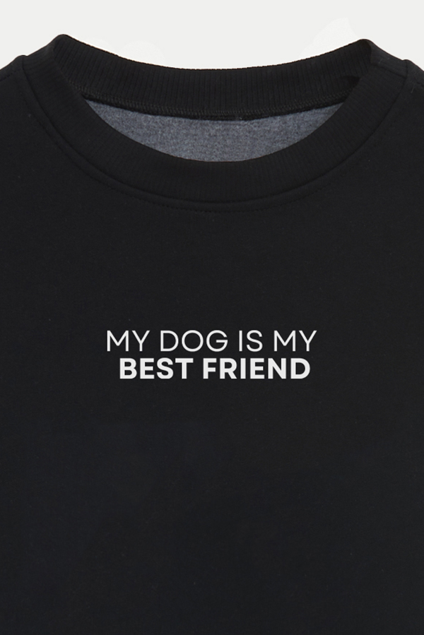BUZO CROP ESTAMPADO MNM MY DOG IS MY BEST FRIEND