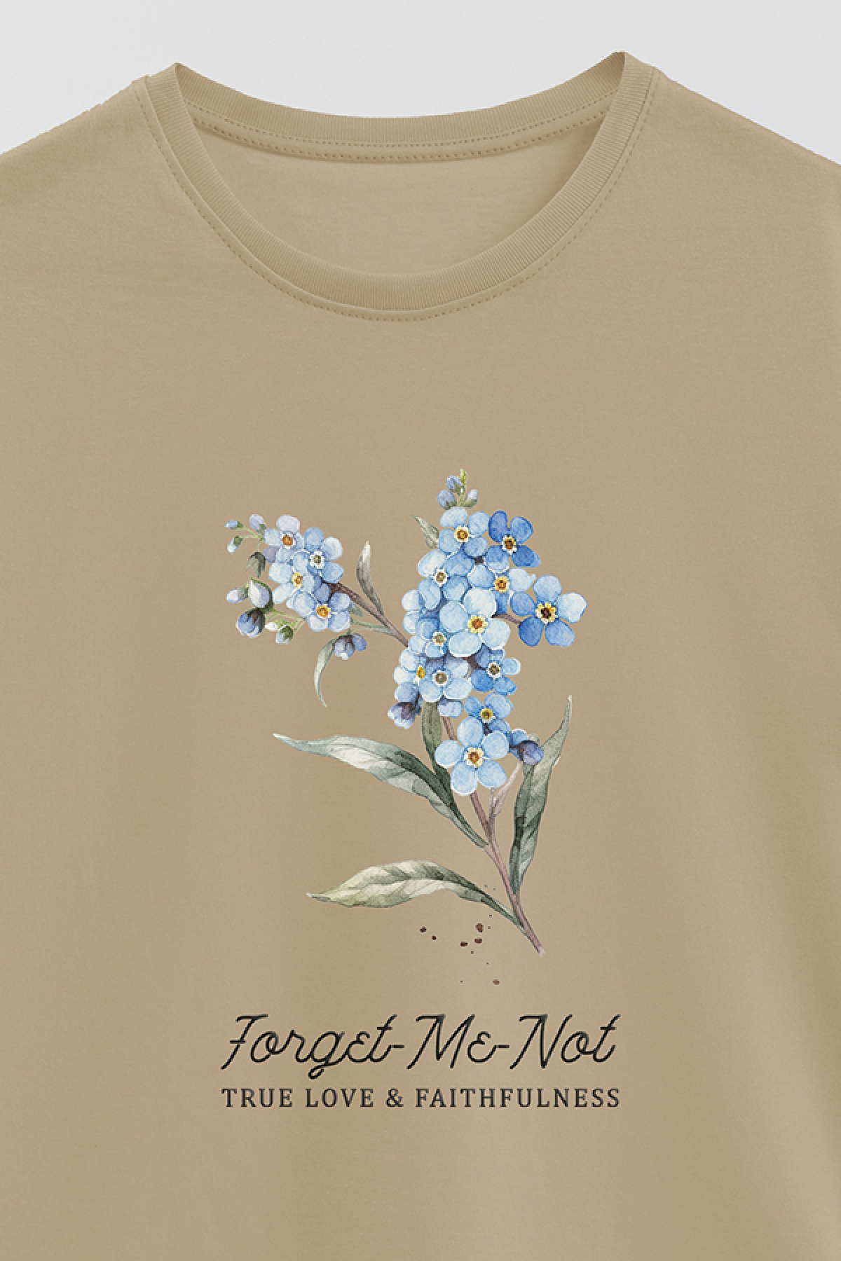 REMERA BASICA ESTAMPADA FLO2 FORGET ME NOT