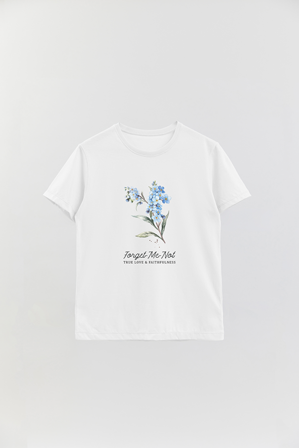 REMERA BASICA ESTAMPADA FLO2 FORGET ME NOT