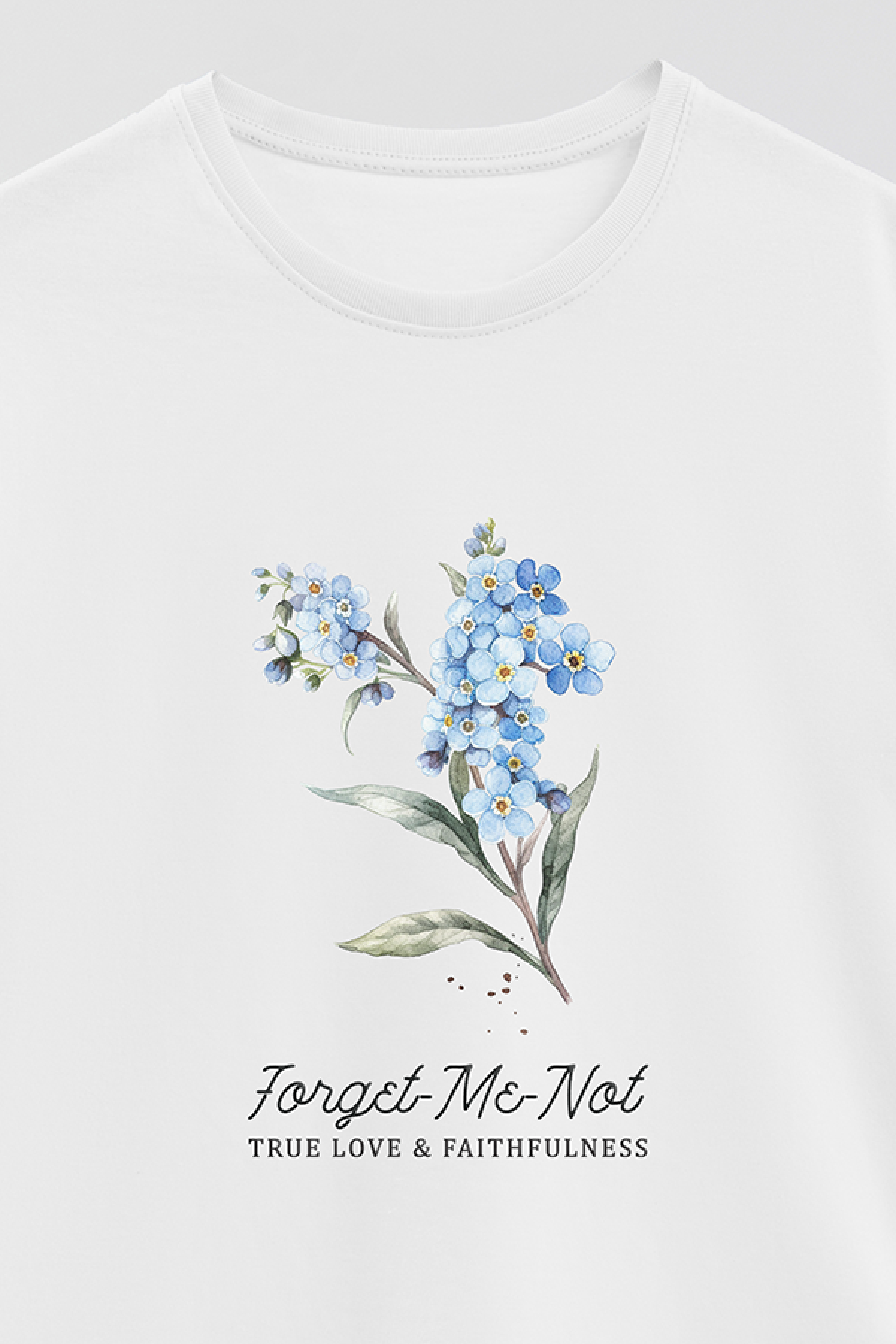REMERA BASICA ESTAMPADA FLO2 FORGET ME NOT