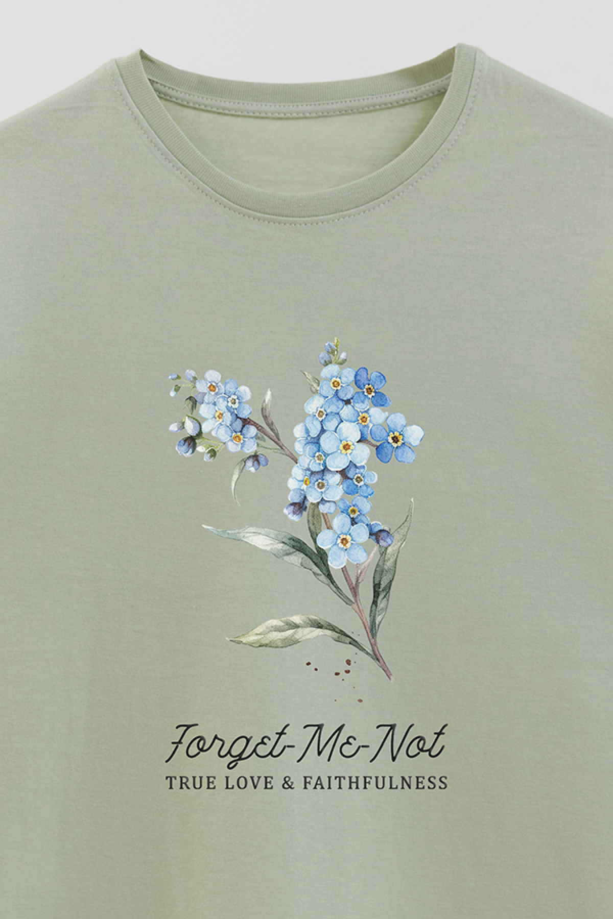 REMERA BASICA ESTAMPADA FLO2 FORGET ME NOT