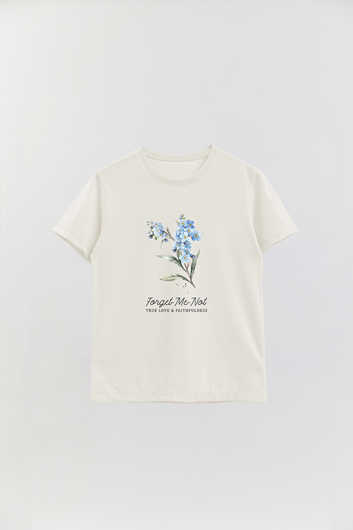 REMERA BASICA ESTAMPADA FLO2 FORGET ME NOT