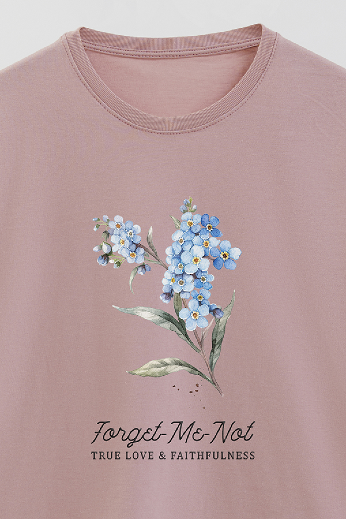 REMERA BASICA ESTAMPADA FLO2 FORGET ME NOT