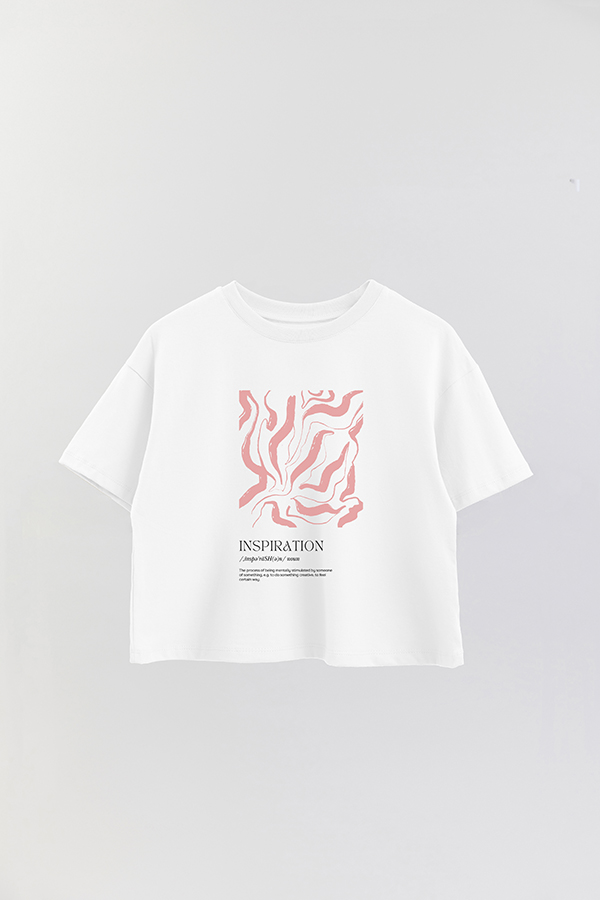 REMERA CROP ESTAMPADA PINK INSPIRATION