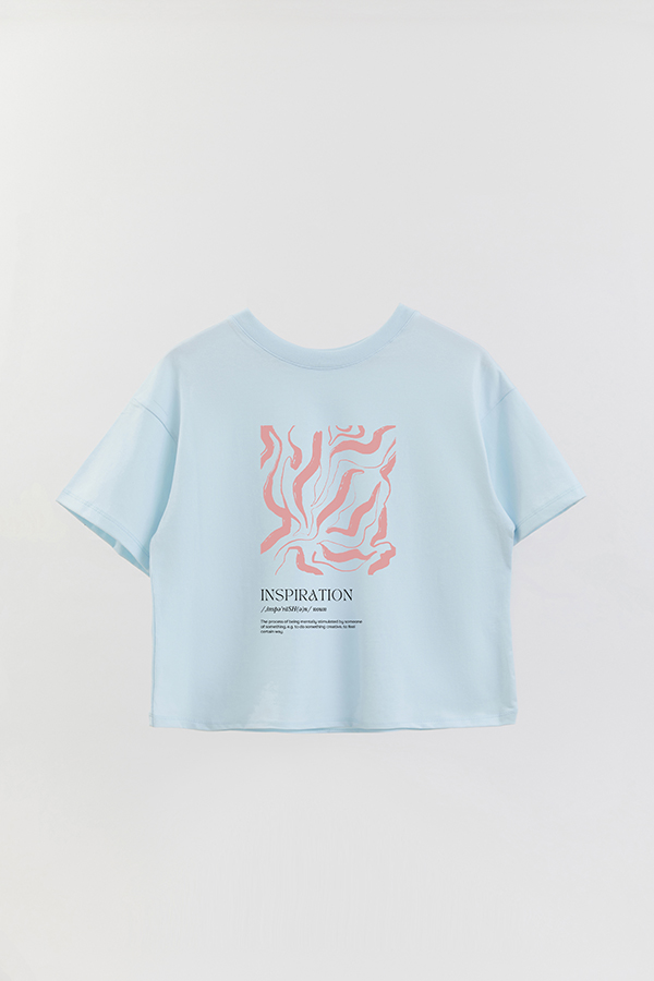REMERA CROP ESTAMPADA PINK INSPIRATION