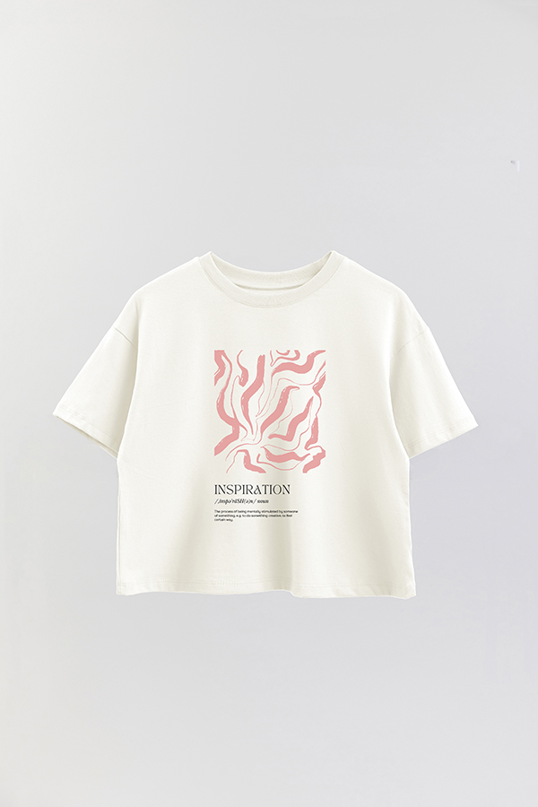REMERA CROP ESTAMPADA PINK INSPIRATION