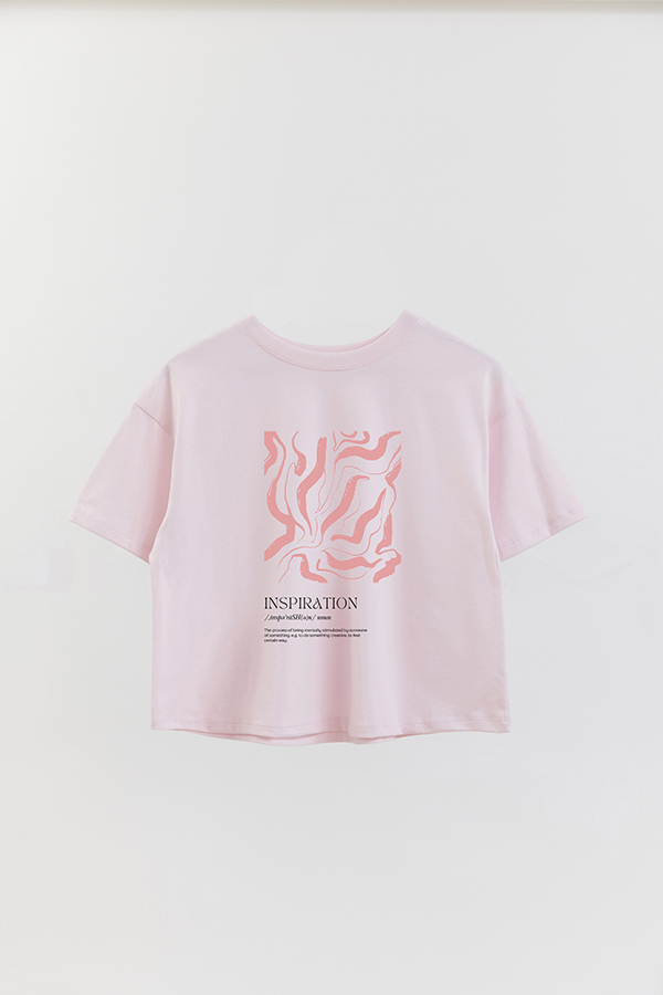 REMERA CROP ESTAMPADA PINK INSPIRATION