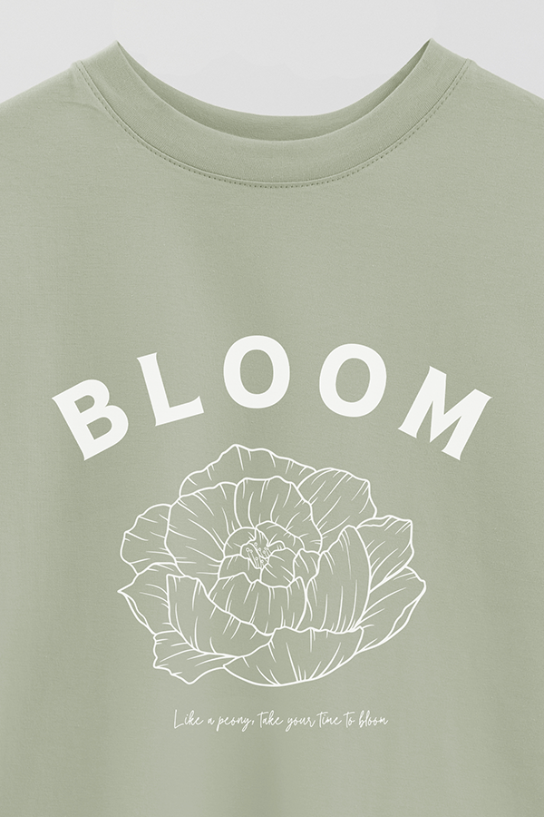 REMERA OVER ESTAMPADA PEONIES BLOOM