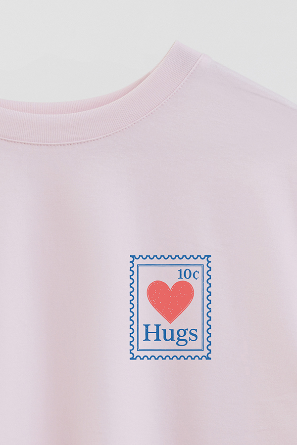 REMERA CROP ESTAMPADA VALENTINE STAMP 13