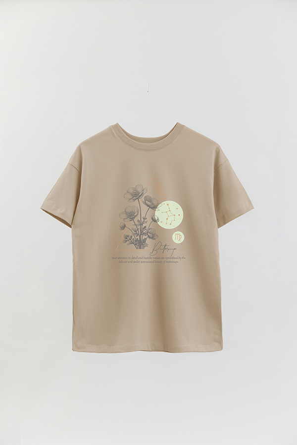 REMERA OVER ESTAMPADA ZODIAC VIRGO
