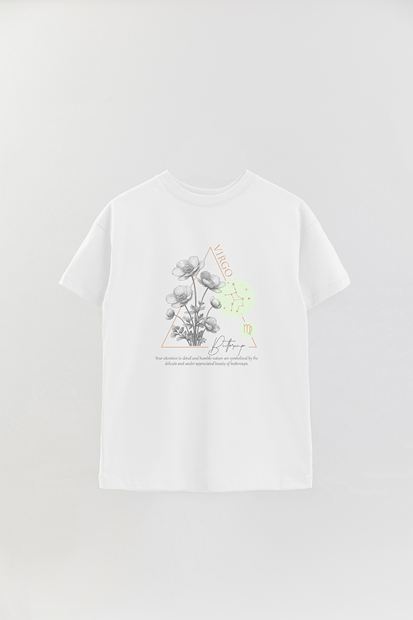 REMERA OVER ESTAMPADA ZODIAC VIRGO