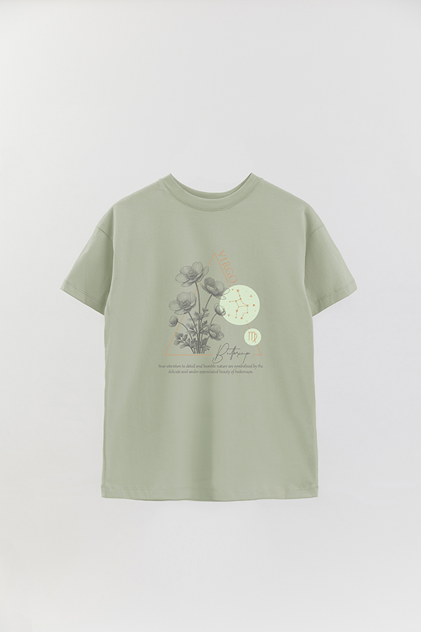 REMERA OVER ESTAMPADA ZODIAC VIRGO