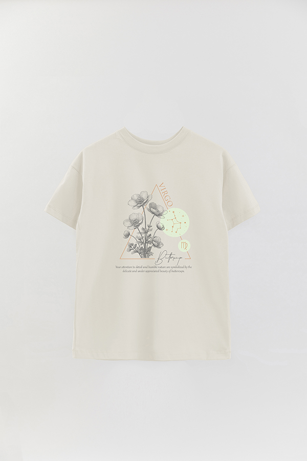 REMERA OVER ESTAMPADA ZODIAC VIRGO