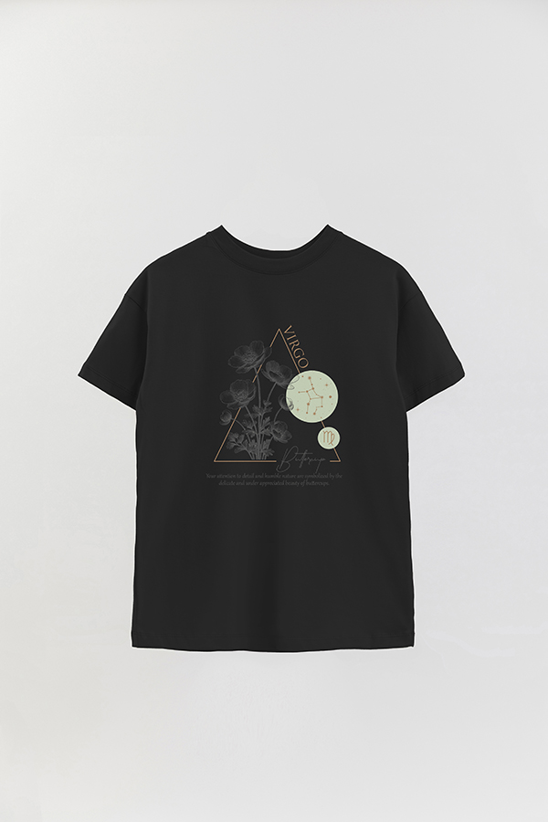 REMERA OVER ESTAMPADA ZODIAC VIRGO